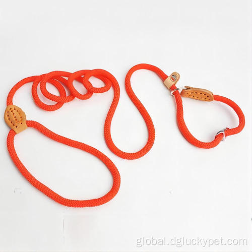 China Pet Leather Button P-type Traction Rope Pet Leash Factory